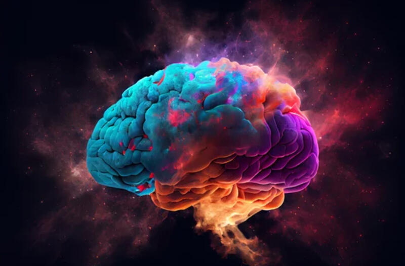 Colorful brain illustration